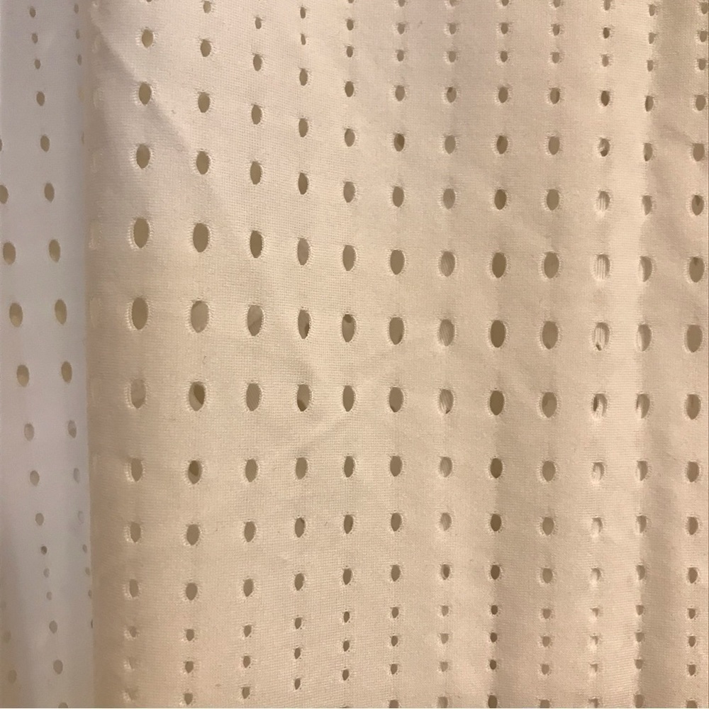Athleta White A Game Tank Top NEW Perforated Racer Run High Neck 1X - Picture 5 of 6
